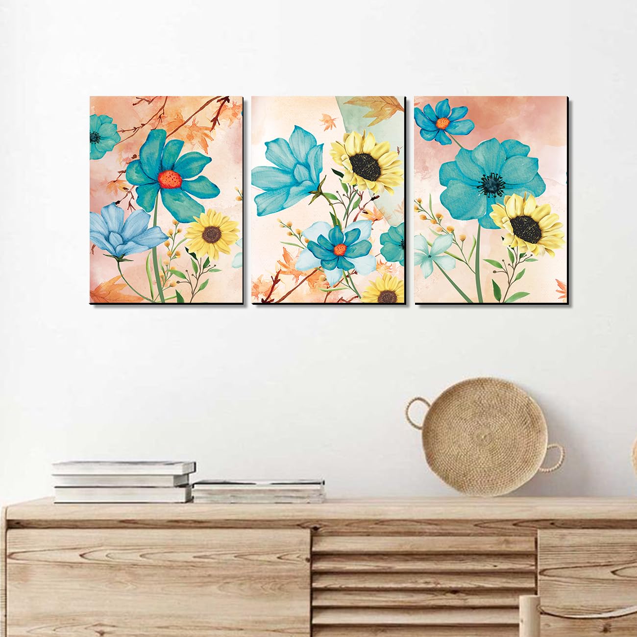 Kotart Modern Art Wall Decor Mdf Paintings For Bedroom Room Living Room -Kot212 (9 Inch X 12 Inch Panel) Set Of 3 (Multi)